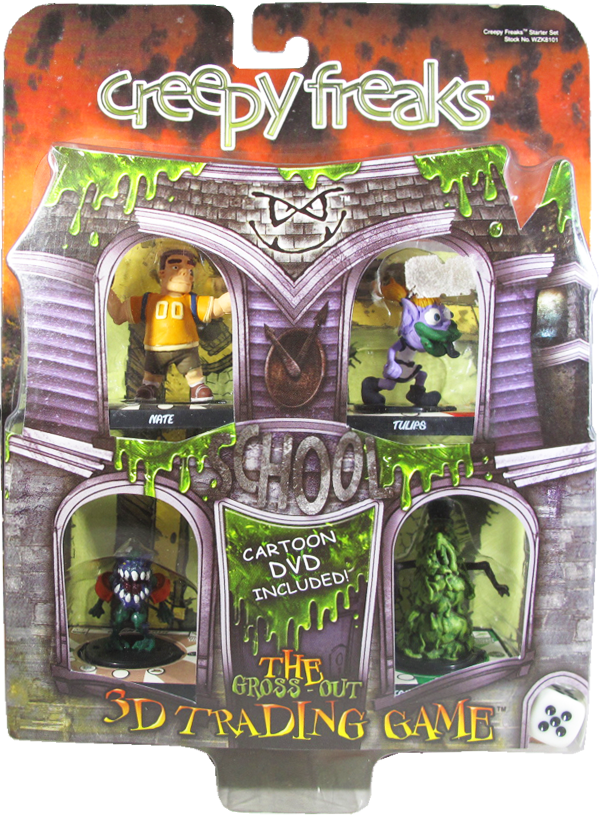 Action Figure - Creepy Freaks: The Gross-Out 3D Trading Game - Nate Starter Set
