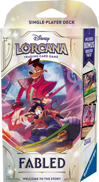 Disney Lorcana Fabled Starter Deck - Max & Powerline (Smaragd / Rubin) englisch