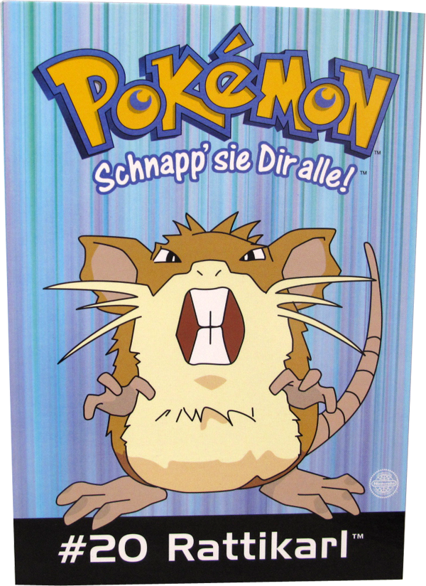Pokemon Erste Generation Postkarte #20 Rattikarl