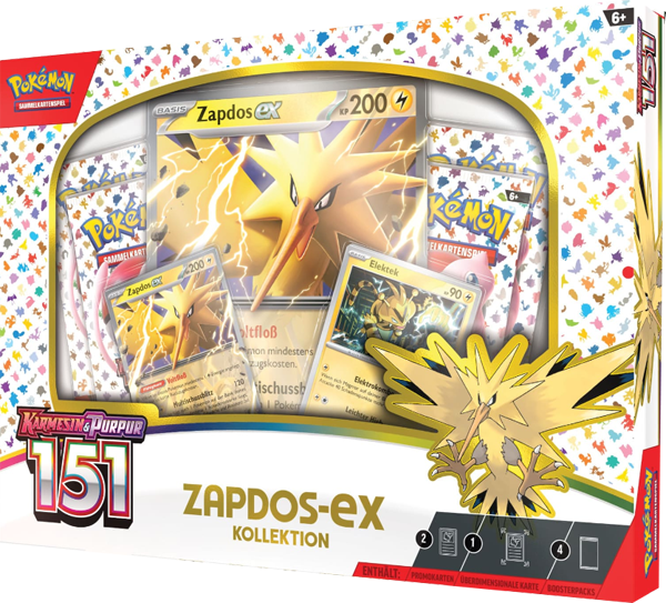 Pokemon Karmesin & Purpur 151 Zapdos-EX Kollektion deutsch