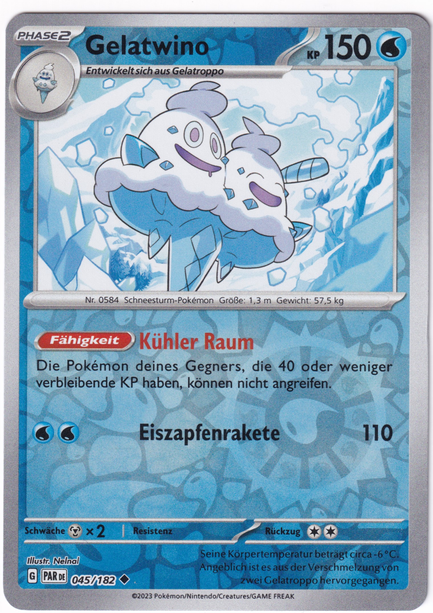 Gelatwino 045/182 Uncommon Reverse Holo - Karmesin & Purpur - Paradoxrift Deutsch