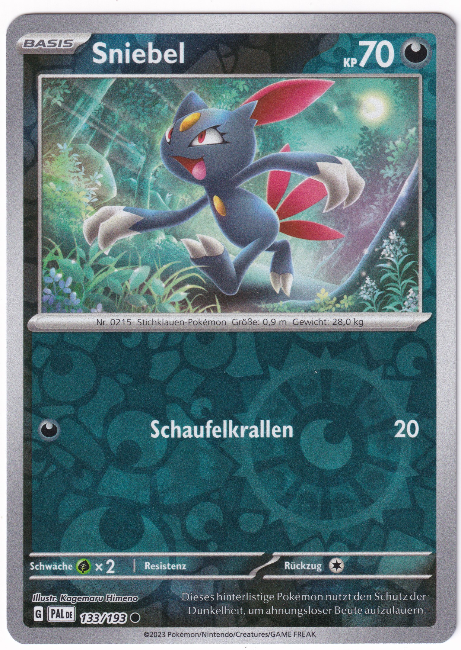 Sniebel 133/193 Common Reverse Holo - Entwicklungen in Paldea Deutsch