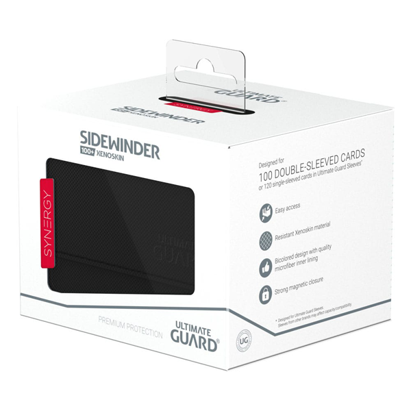 Ultimate Guard - Sidewinder Deck Box 100+ - Xenoskin Black/Red