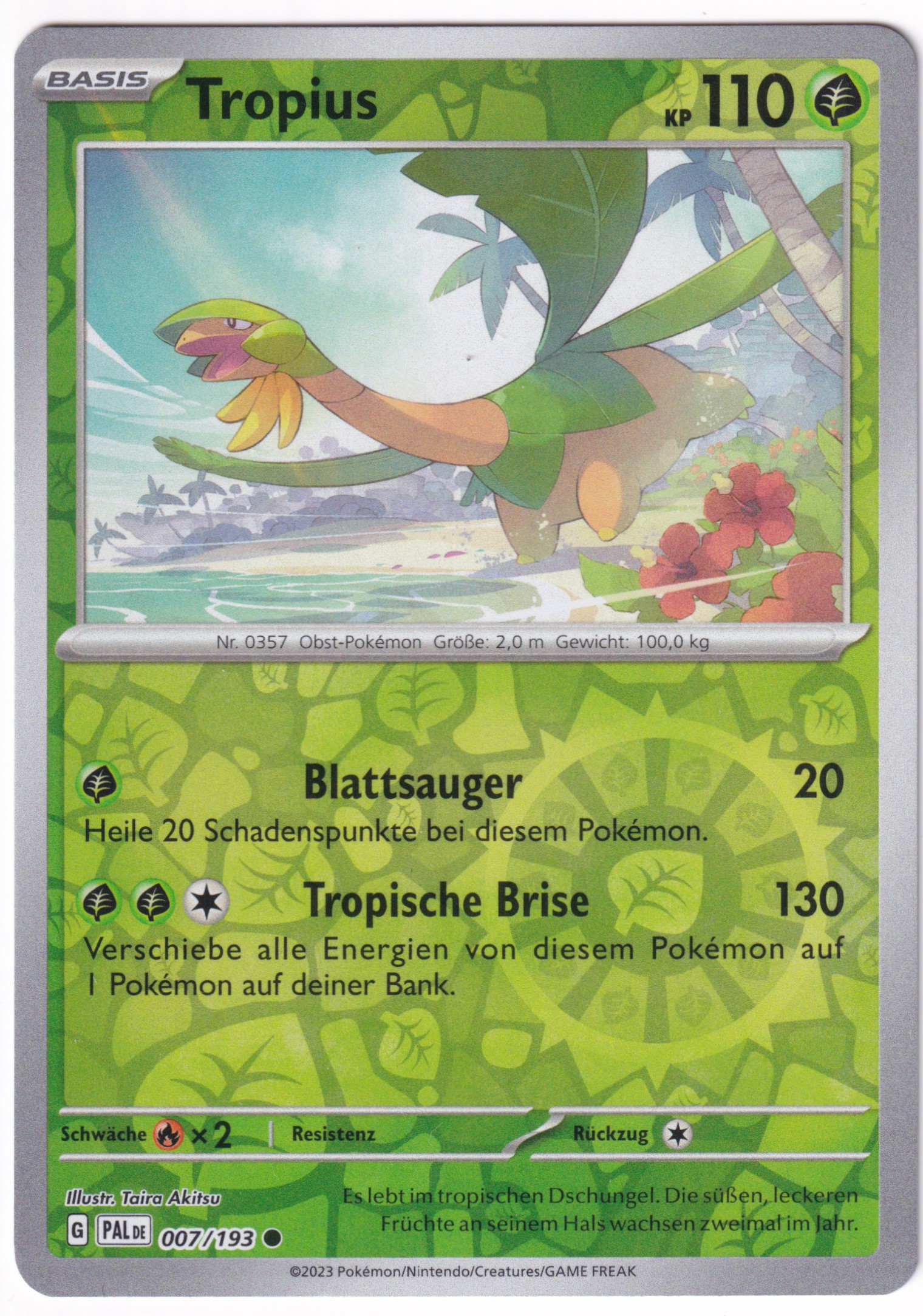 Tropius 007/193 Common Reverse Holo - Entwicklungen in Paldea Deutsch