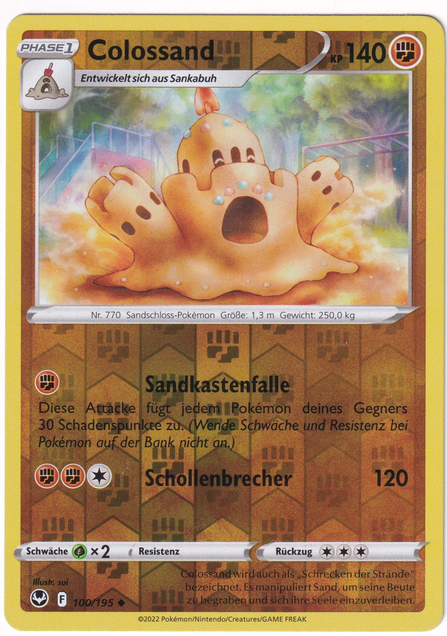 Colossand 100/195 Uncommon Reverse Holo - Silberne Sturmwinde Deutsch