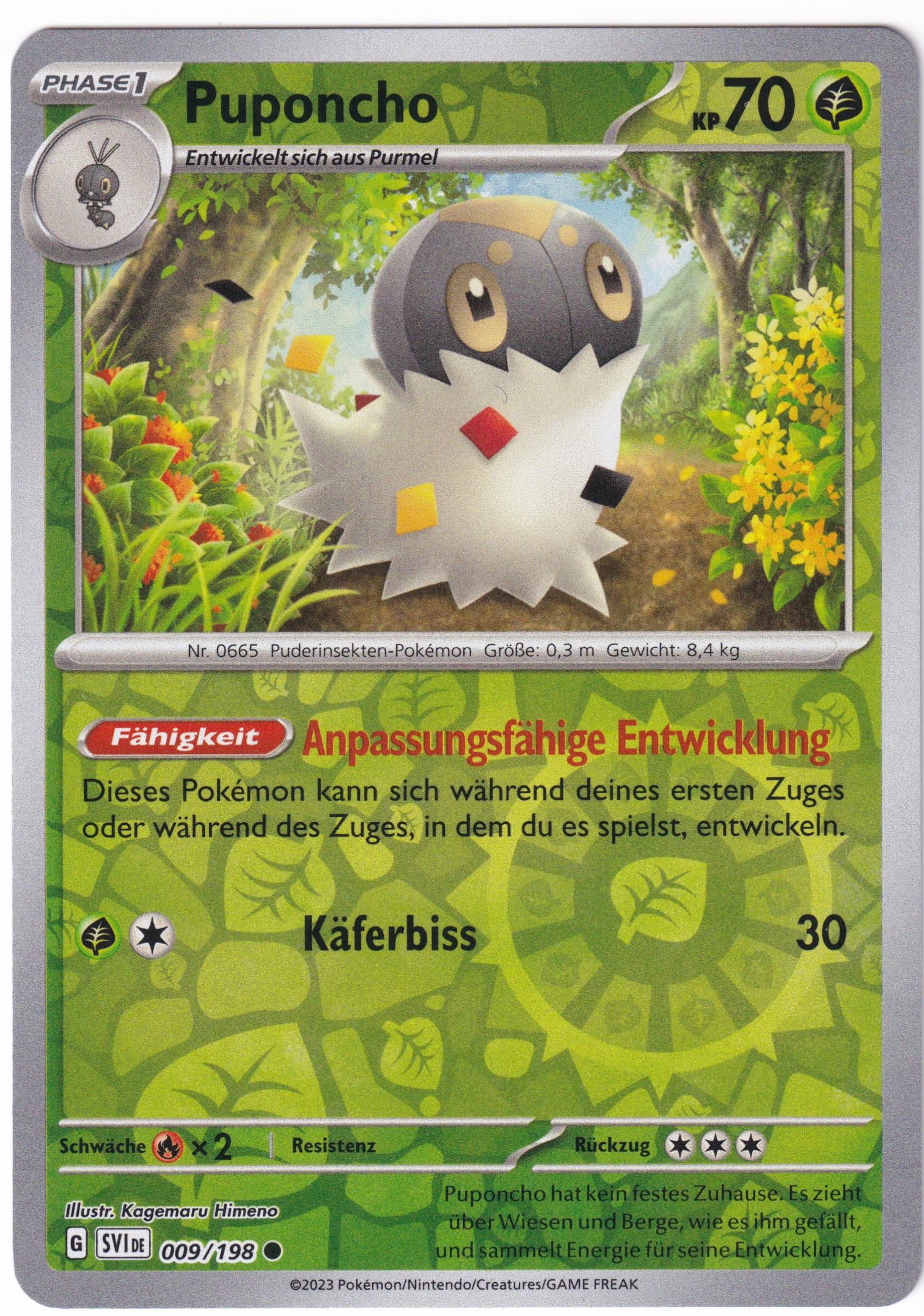 Puponcho 009/198 Common Reverse Holo  - Karmesin & Purpur Deutsch