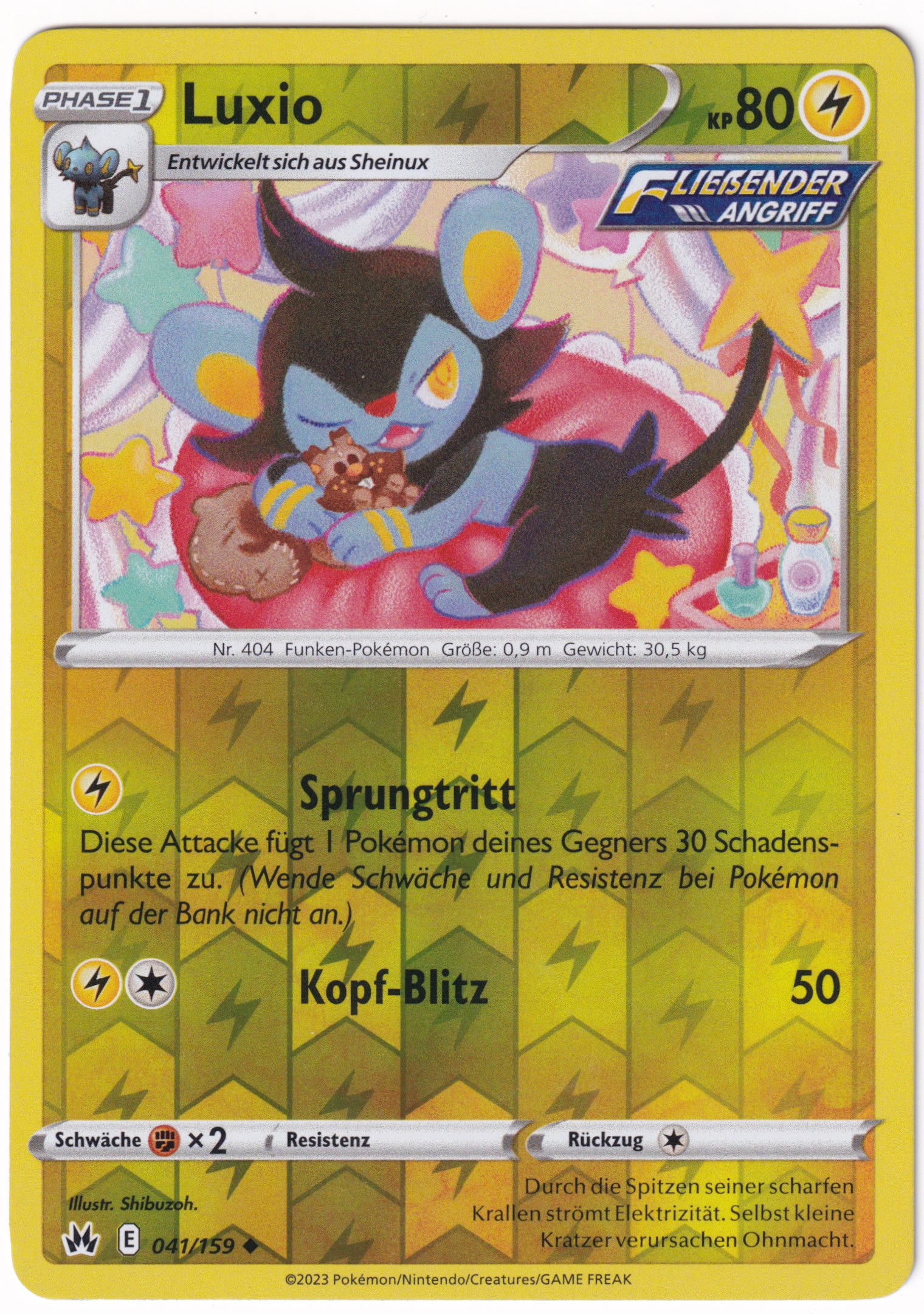 Luxio 041/159 Uncommon Reverse Holo - Zenit der Könige Deutsch