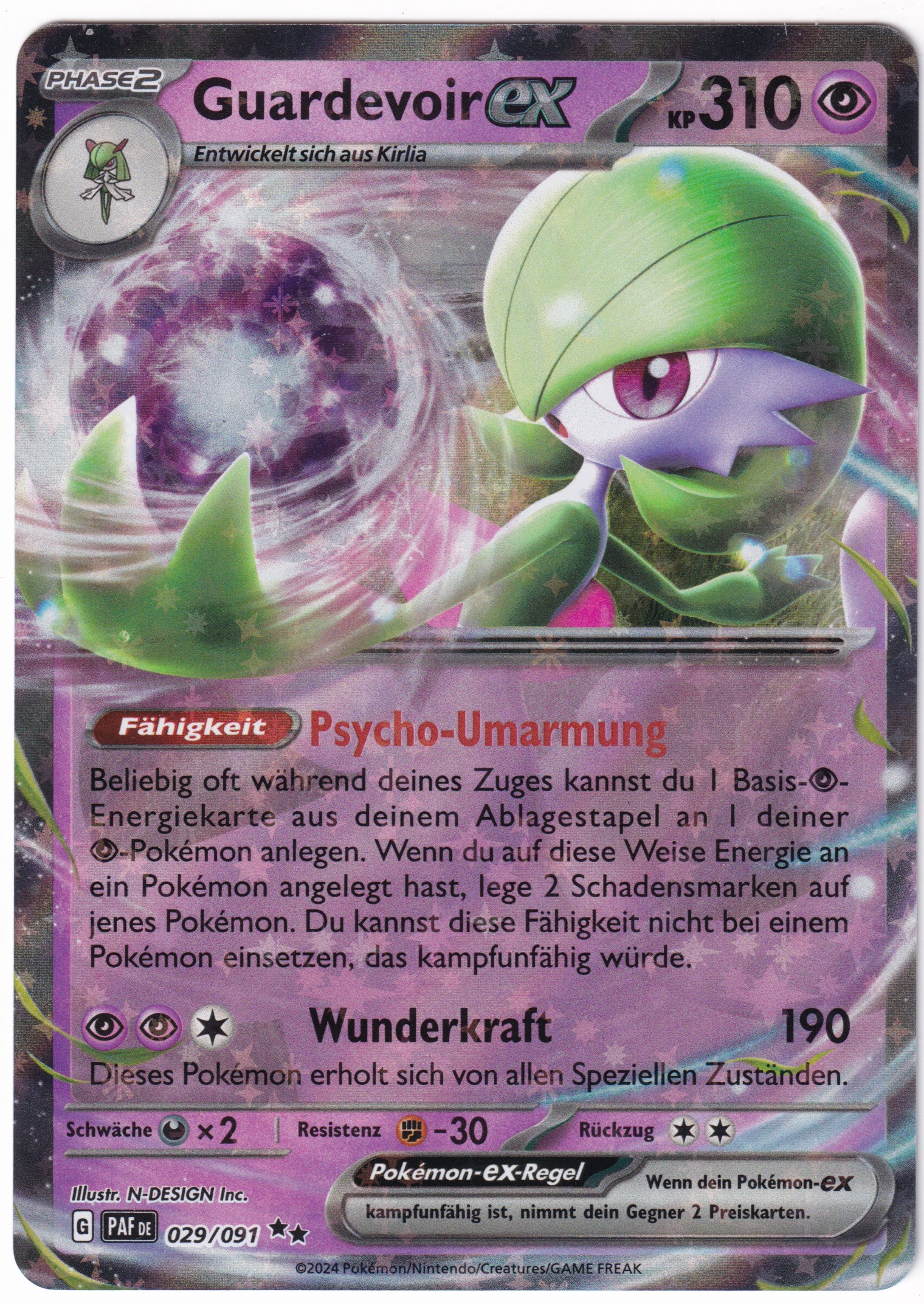 Guardevoir ex 029/091 Double Rare  - Karmesin & Purpur - Paldeas Schicksale Deutsch