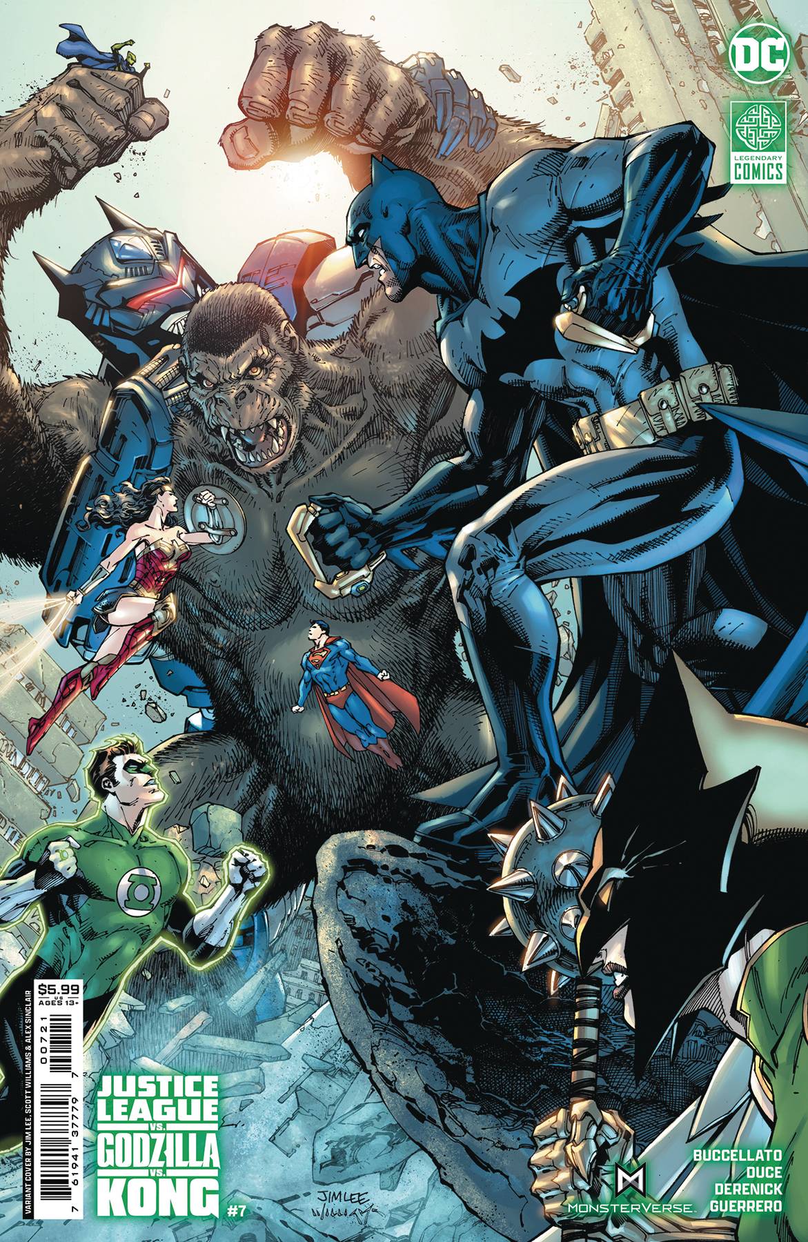 JUSTICE LEAGUE VS GODZILLA VS KONG #7 (OF 7) CVR B JIM LEE