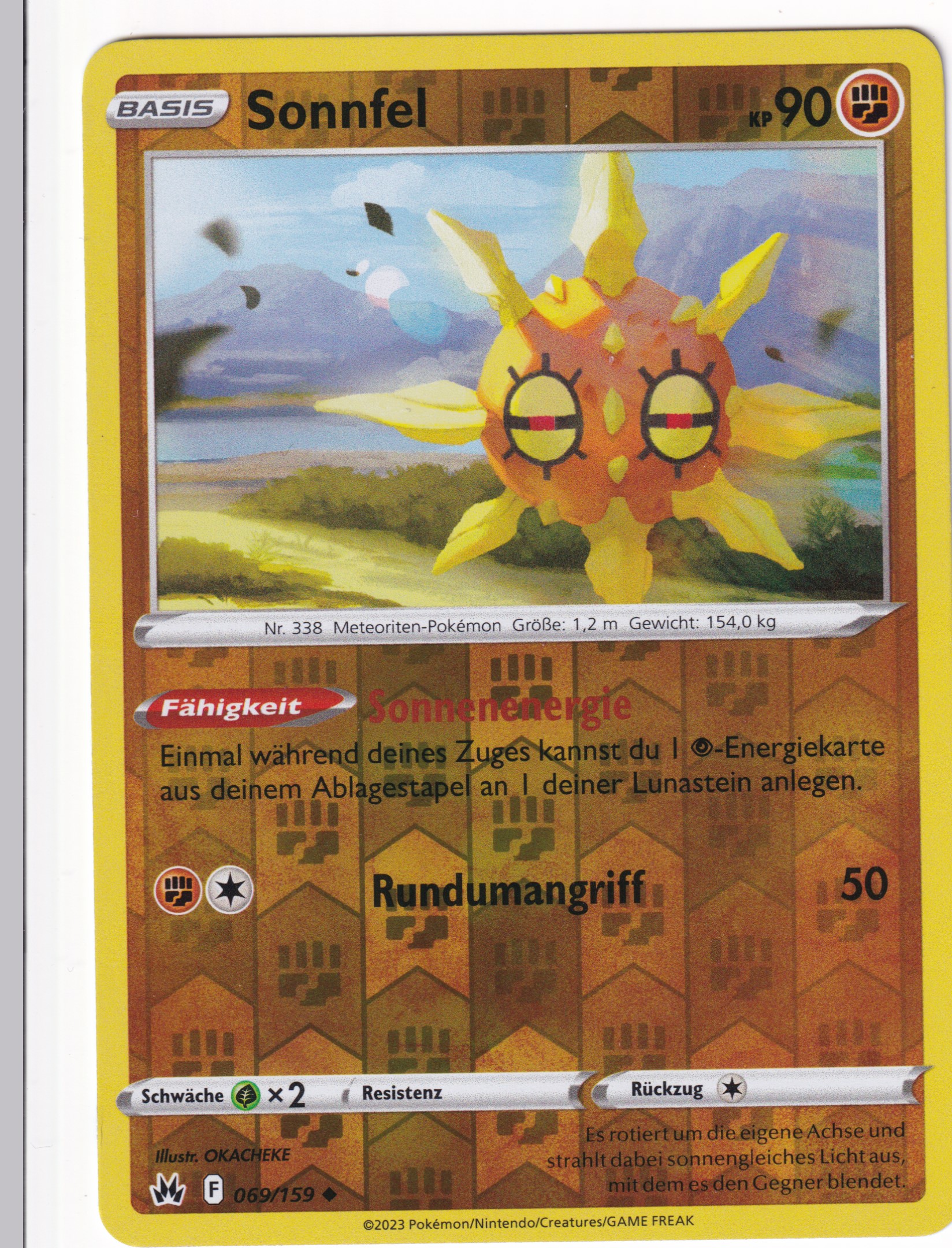 Sonnfel 069/159 Uncommon Reverse Holo - Zenit der Könige Deutsch