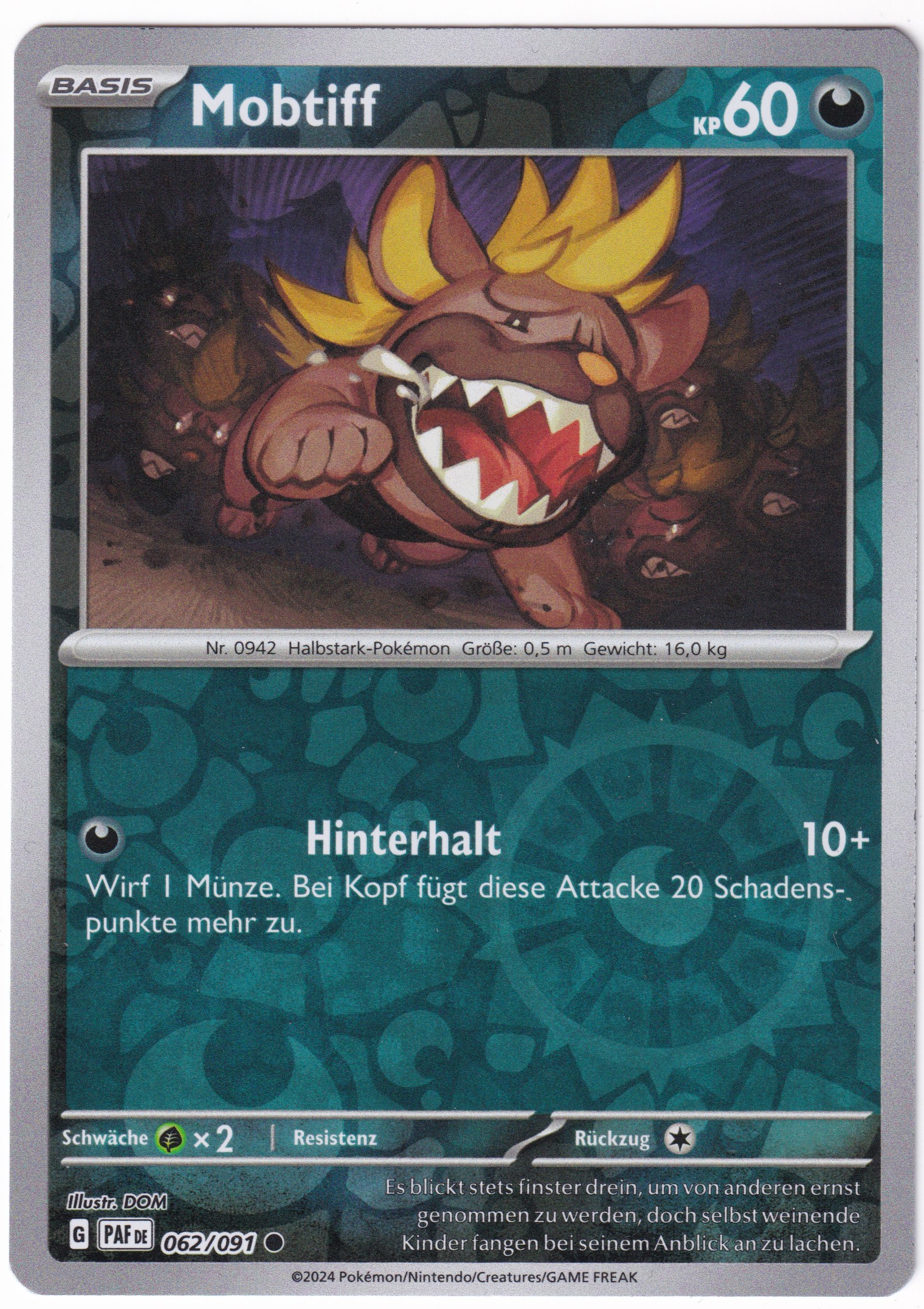 Mobtiff 062/091 Common Reverse Holo - Karmesin & Purpur - Paldeas Schicksale Deutsch