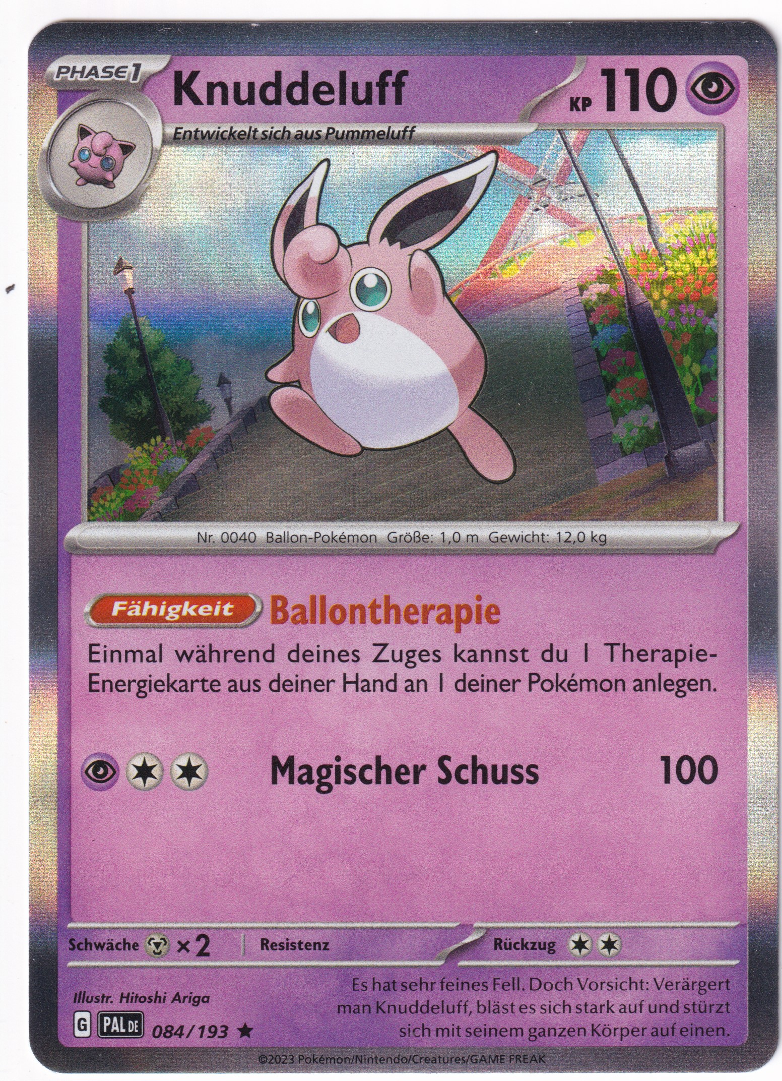 Knuddeluff 084/193 Rare Holo - Entwicklungen in Paldea Deutsch