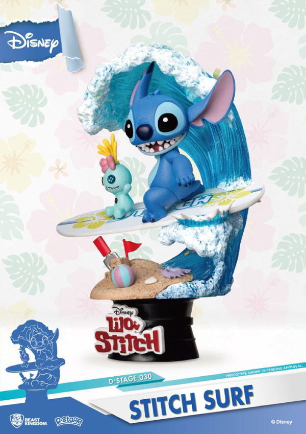 Figur - Disney Lilo & Stitch - D-Stage 030 Diorama - Stitch Surf