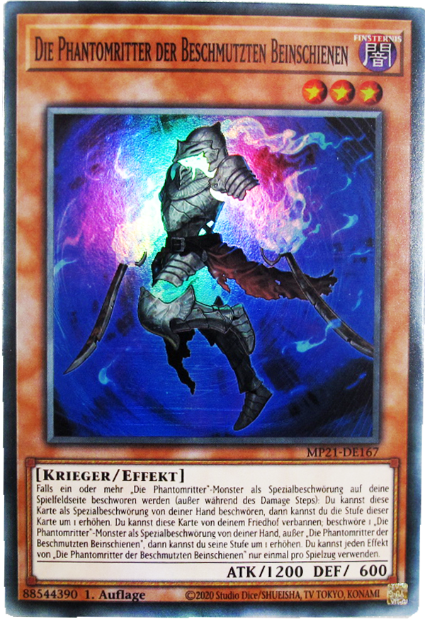 MP21-DE167 Die Phantomritter der Beschmutzten Beinschienen Super Rare deutsch