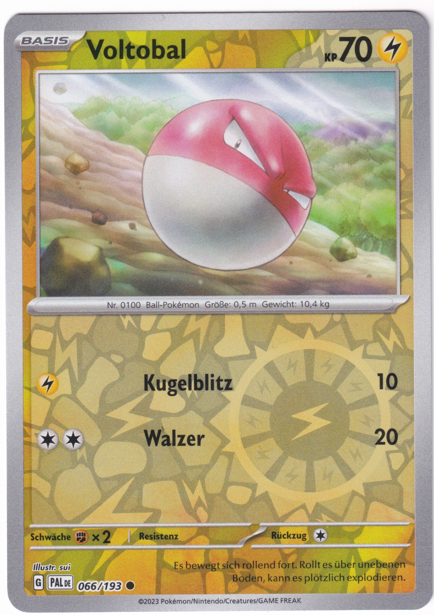 Voltobal 066/193 Common Reverse Holo - Entwicklungen in Paldea Deutsch