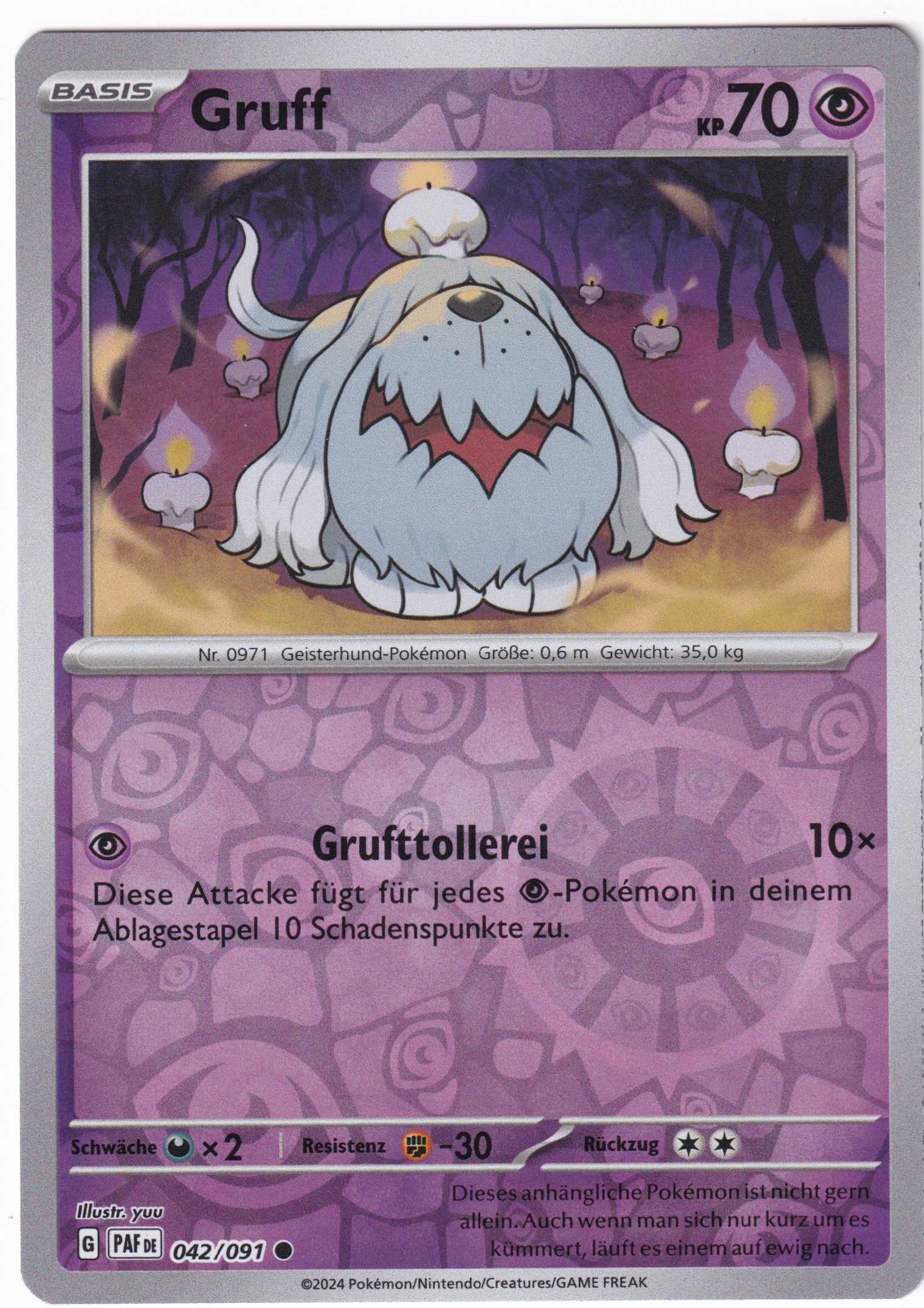 Gruff 042/091 Common Reverse Holo - Karmesin & Purpur - Paldeas Schicksale Deutsch