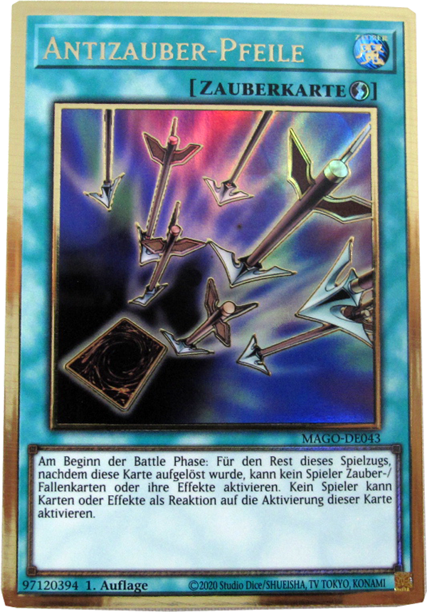 MAGO-DE043 Antizauber-Pfeile Premium Gold Rare deutsch