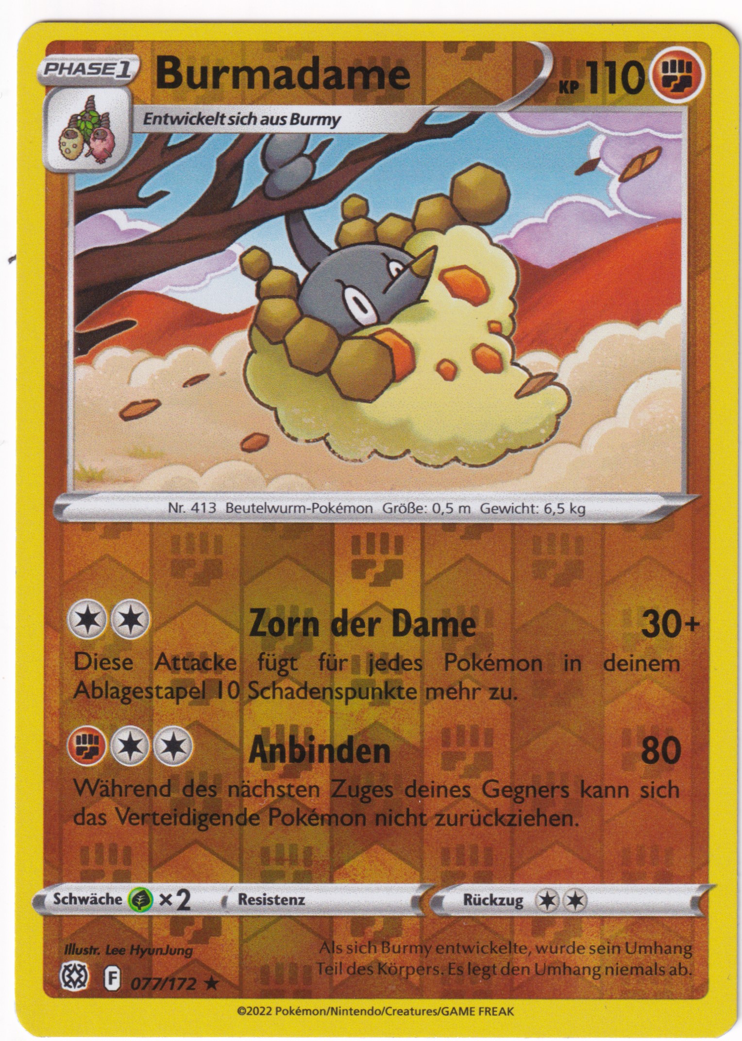 Burmadame 077/172 Rare Reverse Holo - Strahlende Sterne Deutsch