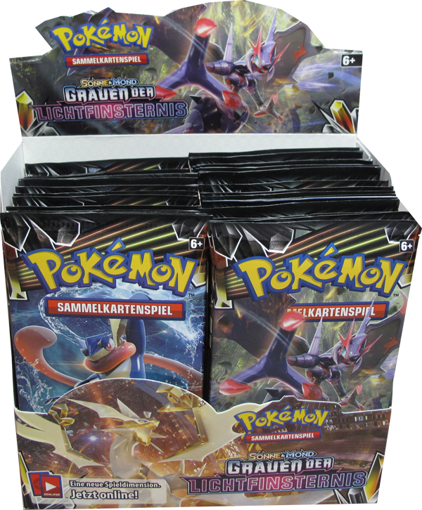 Pokemon Sonne & Mond Grauen der Lichtfinsternis Booster Display