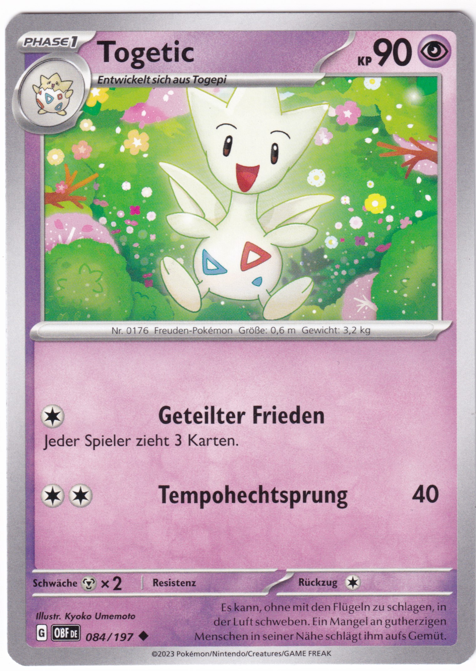 Togetic 084/197 Uncommon - Obsidian Flammen Deutsch