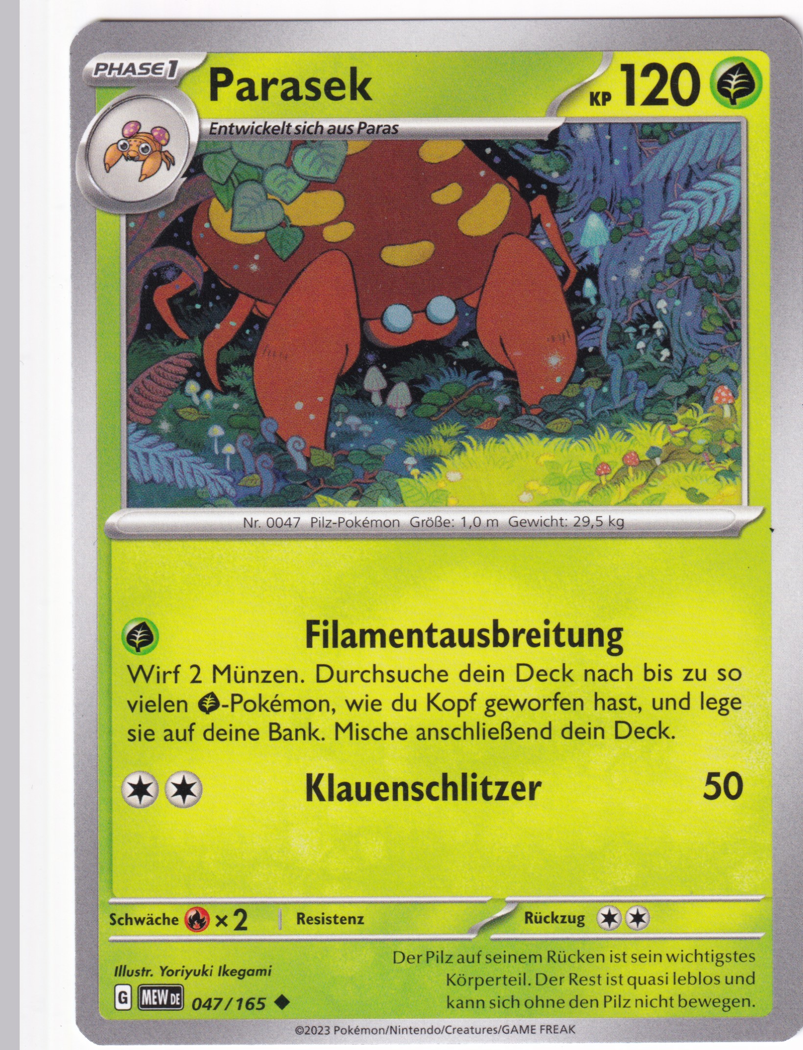 Parasek 047/165 Uncommon - Karmesin & Purpur - 151 Deutsch