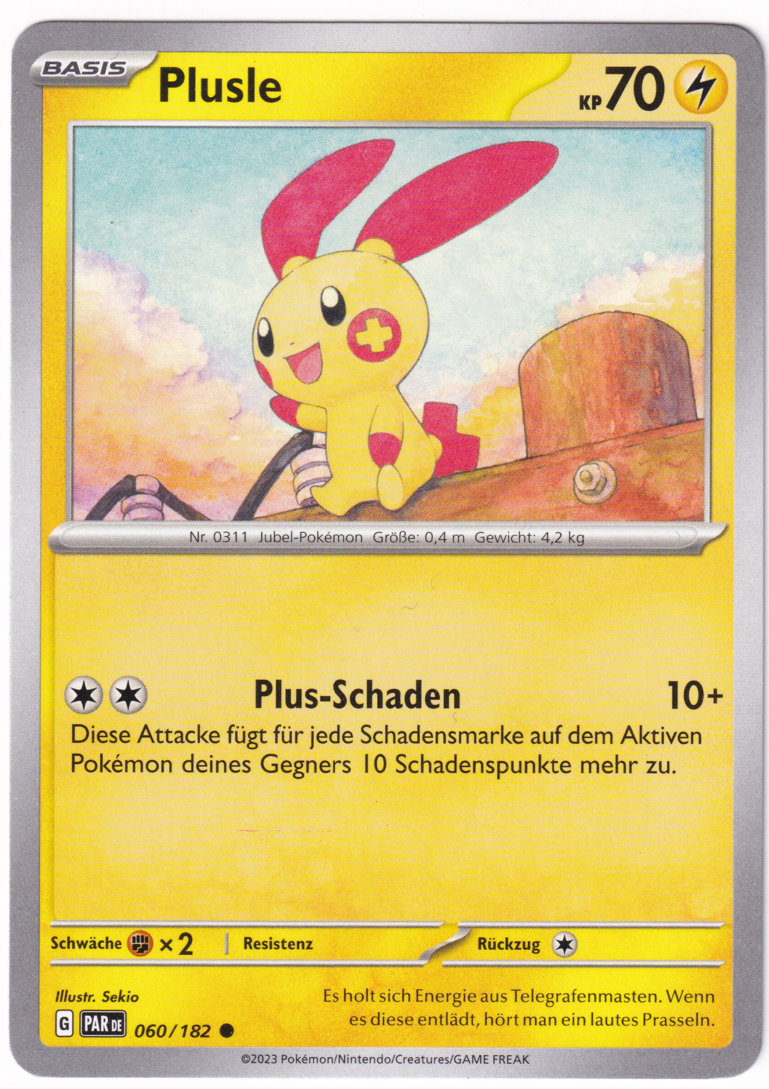 Plusle 060/182 Common - Karmesin & Purpur - Paradoxrift Deutsch