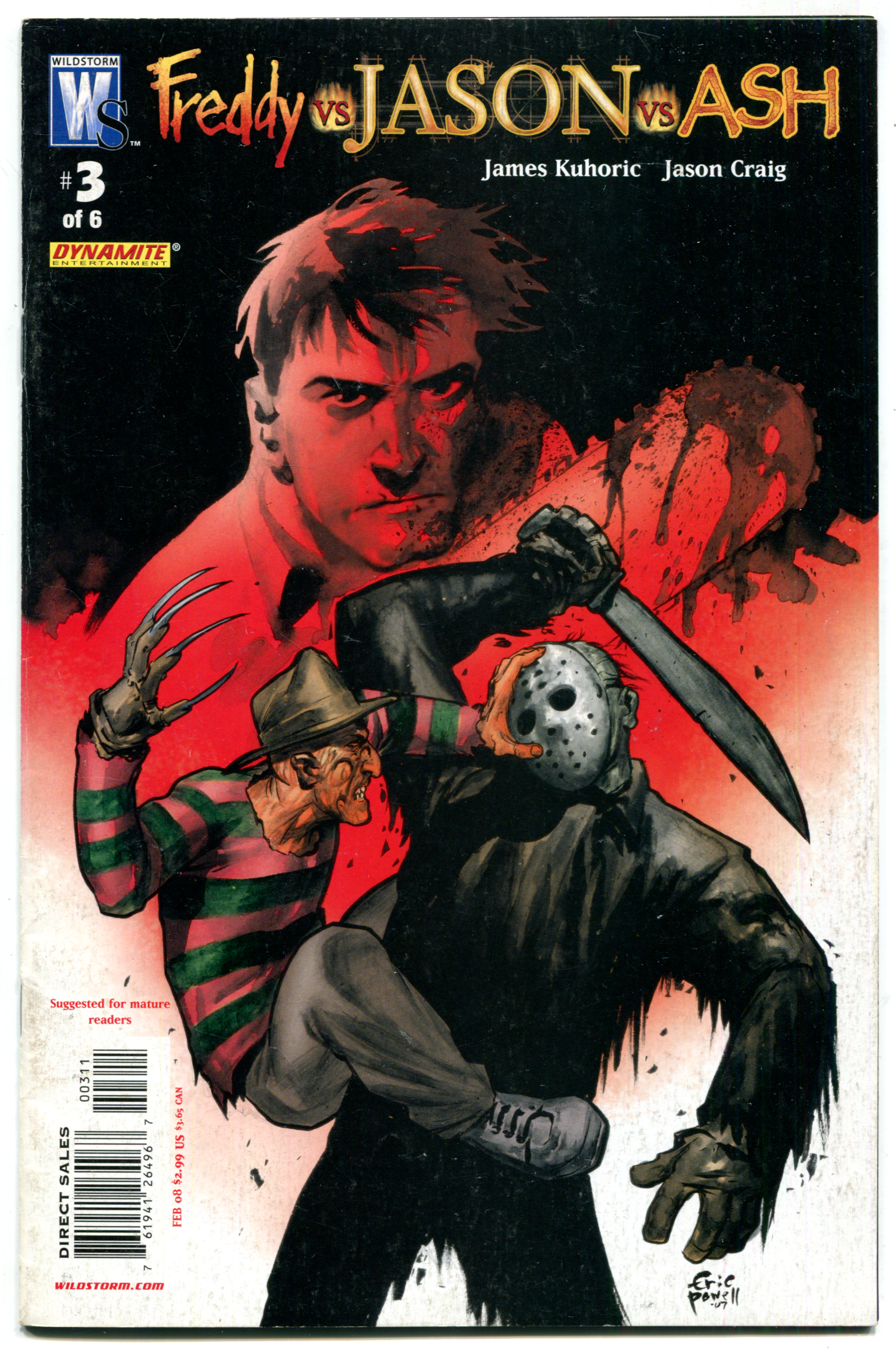 Freddy vs Jason vs Ash #3 (2008) DC WILDSTORM CVR A