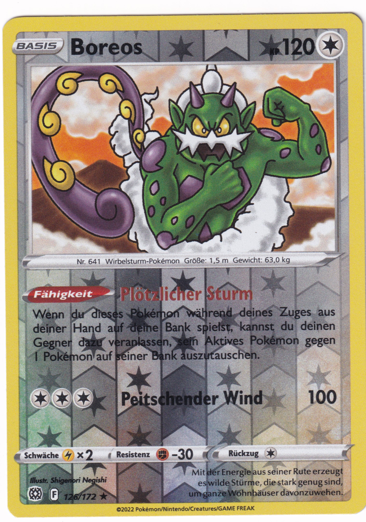 Boreos 126/172 Rare Reverse Holo - Strahlende Sterne Deutsch