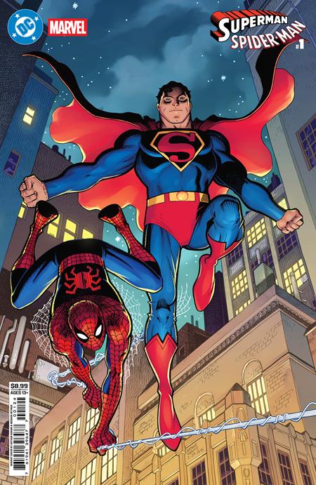 DC MARVEL SUPERMAN SPIDER-MAN #1 CVR L ARTHUR ADAMS CARD STOCK VAR