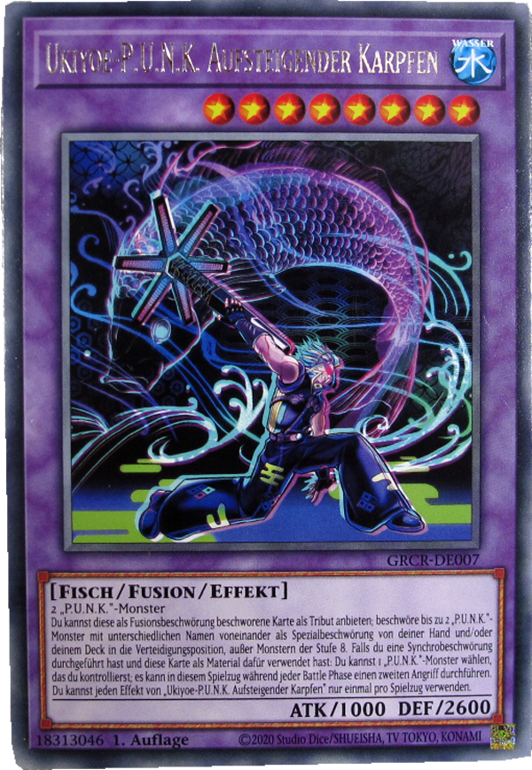GRCR-DE007 Ukiyoe-P.U.N.K. Aufsteigender Karpfen Rare deutsch