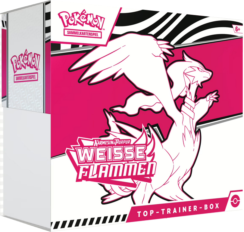 Pokemon Karmesin & Purpur Weisse Flammen Reshiram (weiß) Top-Trainer-Box deutsch