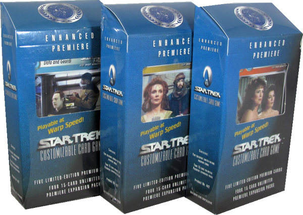 Star Trek Enhanced Premiere Pack 3er Pack rot,blau,gelb englisch