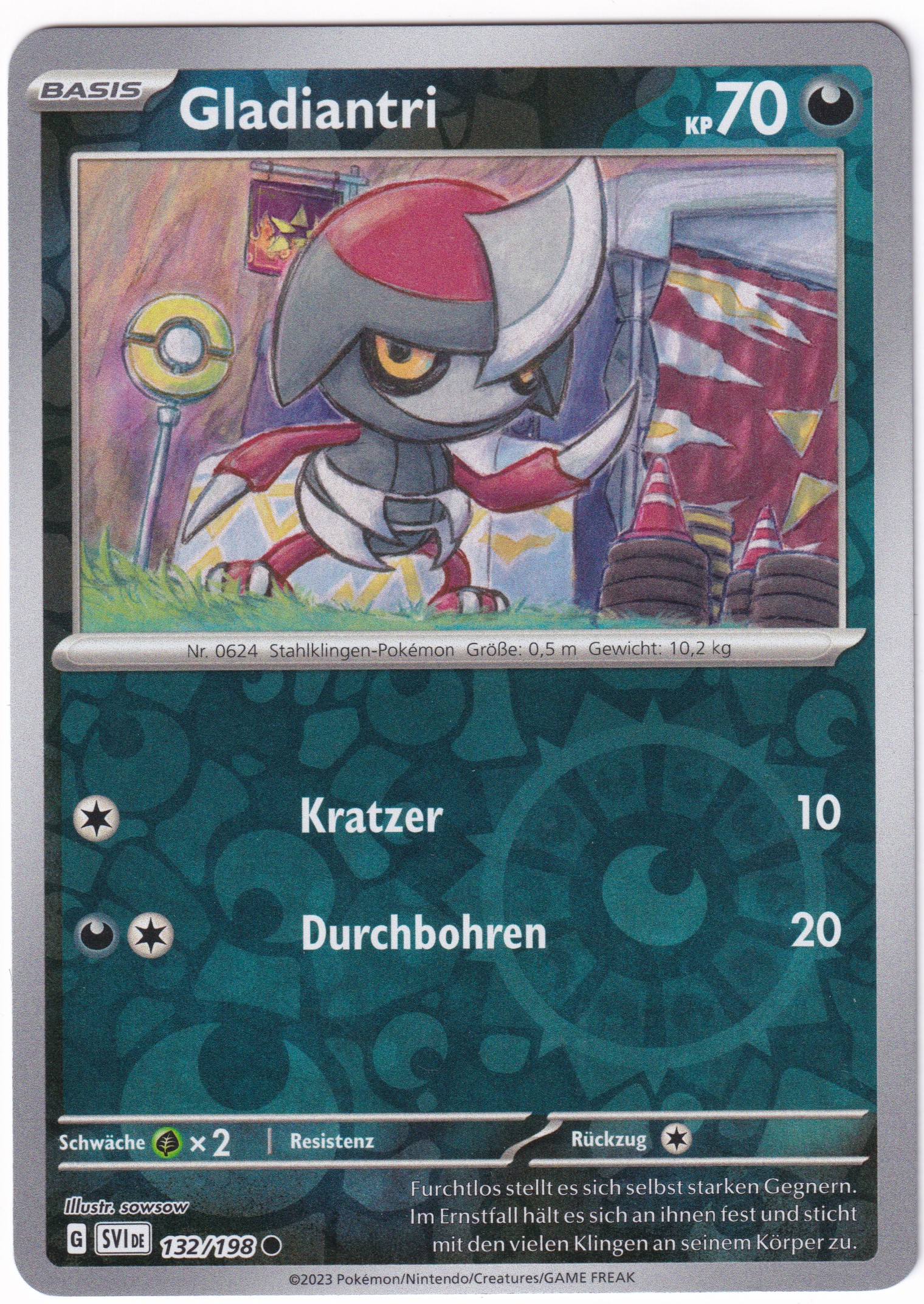 Gladiantri 132/198 Common Reverse Holo  - Karmesin & Purpur Deutsch