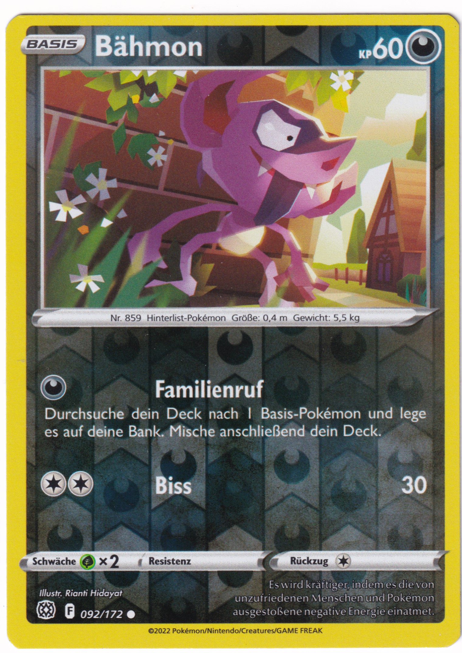 Bähmon 092/172 Common Reverse Holo - Strahlende Sterne Deutsch