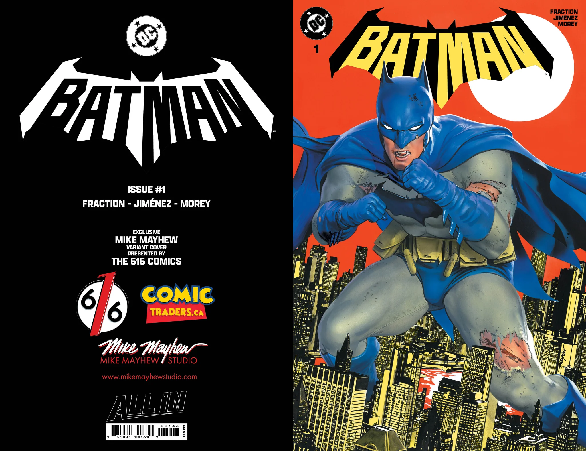 BATMAN #1 MIKE MAYHEW 616 COMICS Trade Dress Variant A LTD 3000