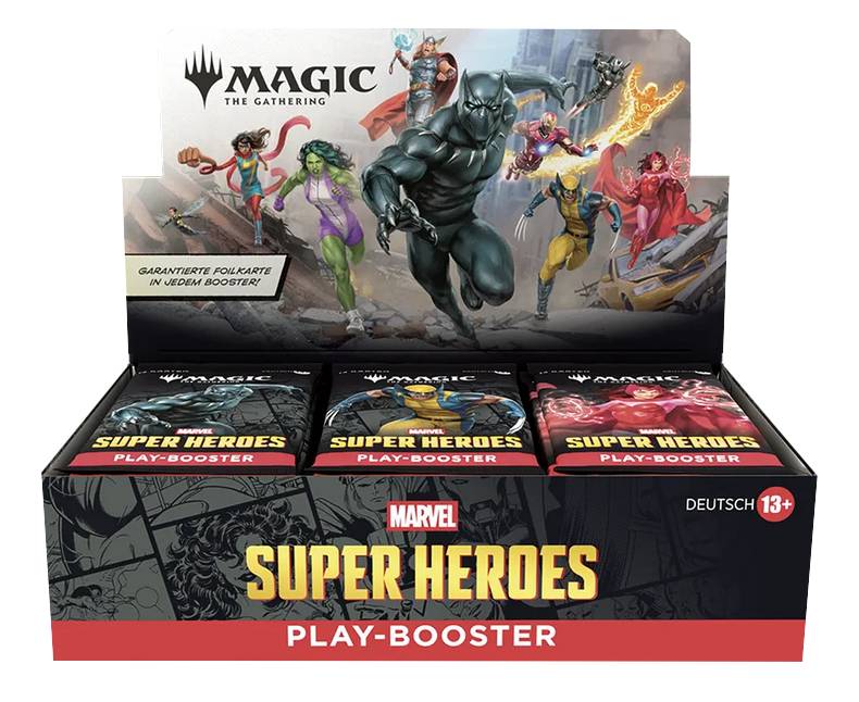Magic Marvel Super Heroes Play Booster Display deutsch