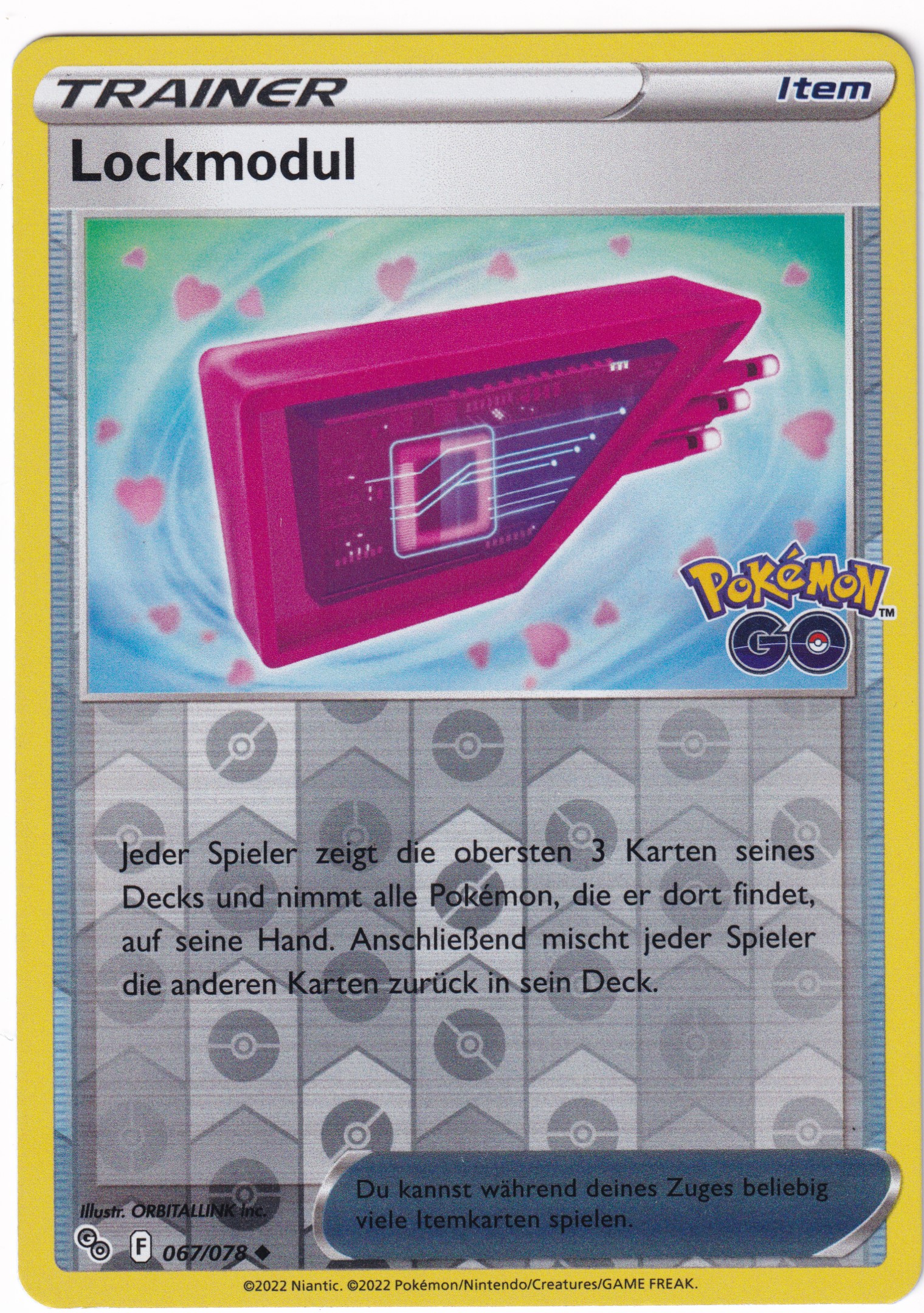 Lockmodul 067 /78 Uncommon Reverse Holo - Pokemon Go Deutsch
