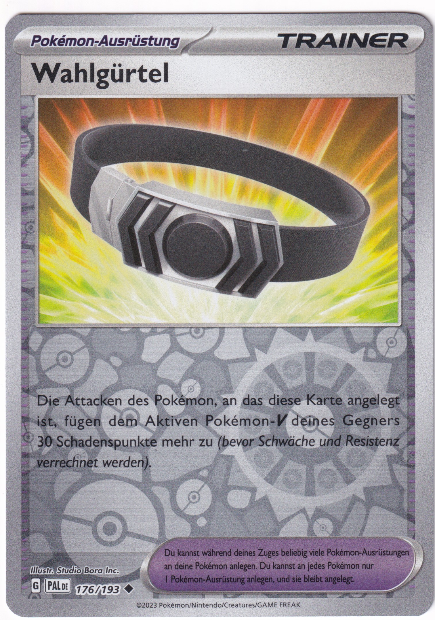 Wahlgürtel 176/193 Uncommon Reverse Holo - Entwicklungen in Paldea Deutsch