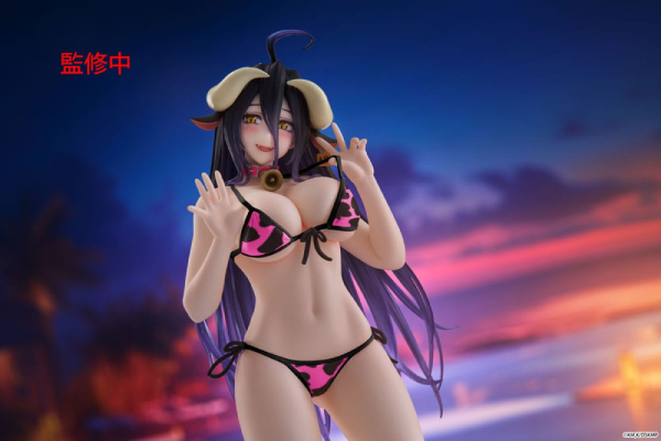 Figur - Overlord - Desktop Cute Figure - Albedo (Cow-Print Swimsuit Ver.) Renewal