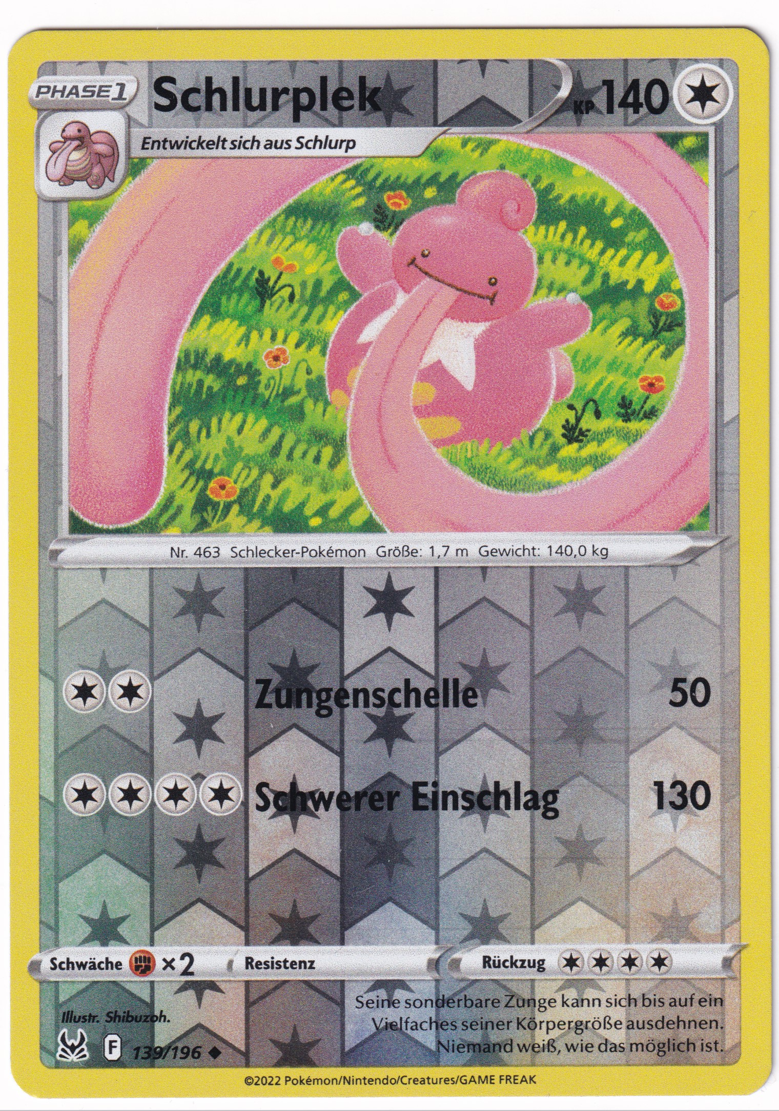 Schlurplek 139/196 Uncommon Reverse Holo - Verlorener Ursprung Deutsch