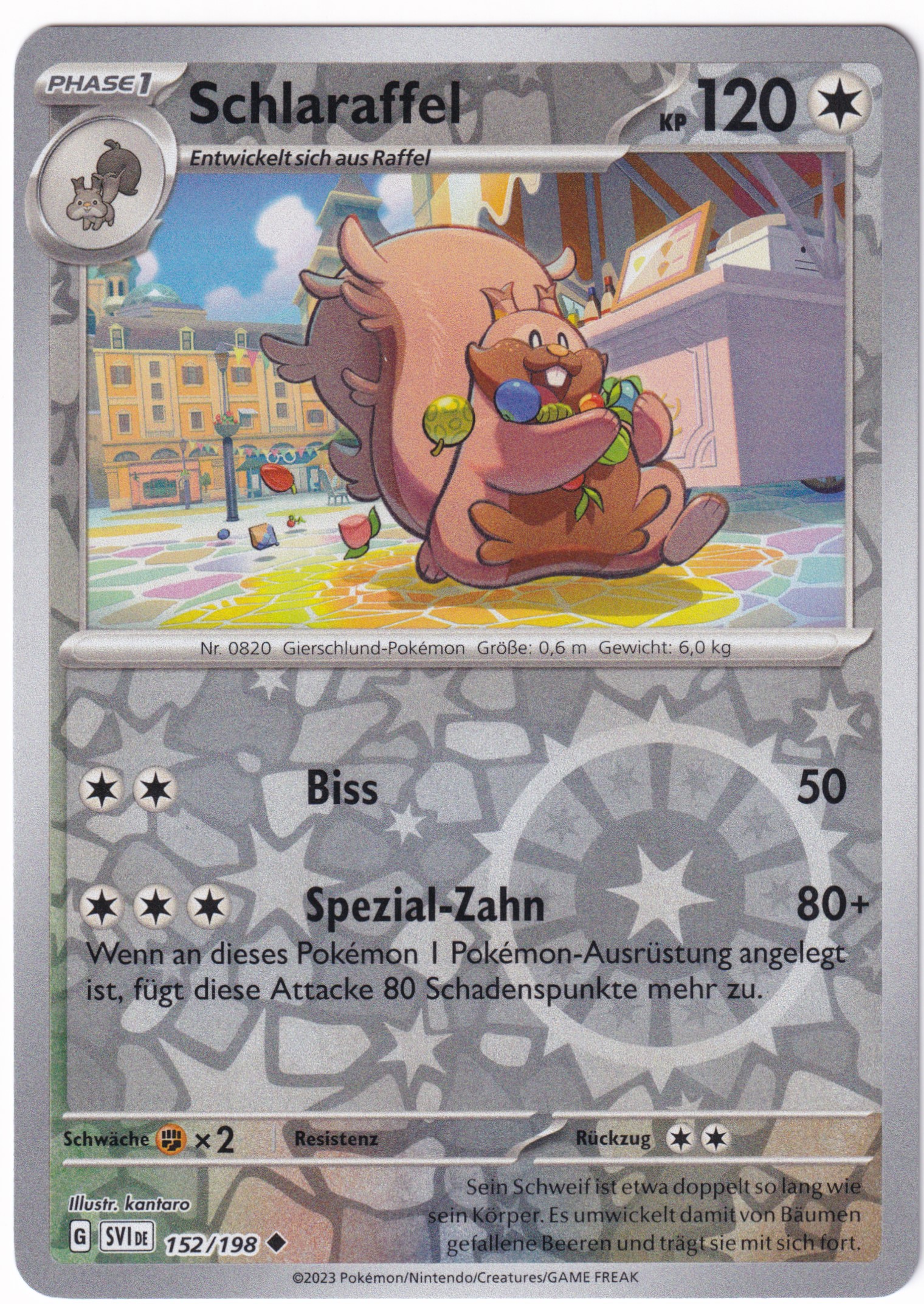 Schlaraffel 152/198 Uncommon Reverse Holo  - Karmesin & Purpur Deutsch