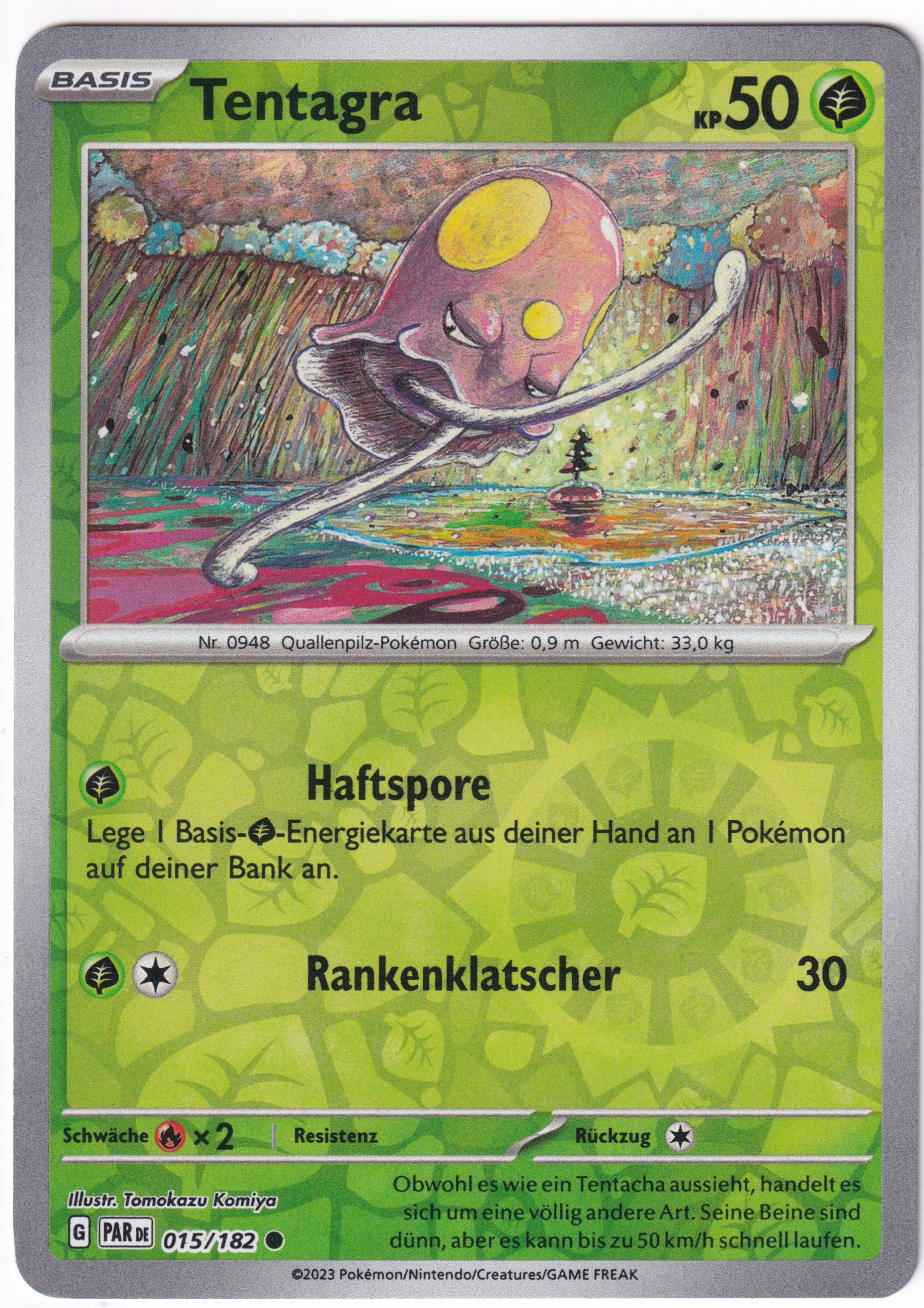 Tentagra 015/182 Common Reverse Holo - Karmesin & Purpur - Paradoxrift Deutsch