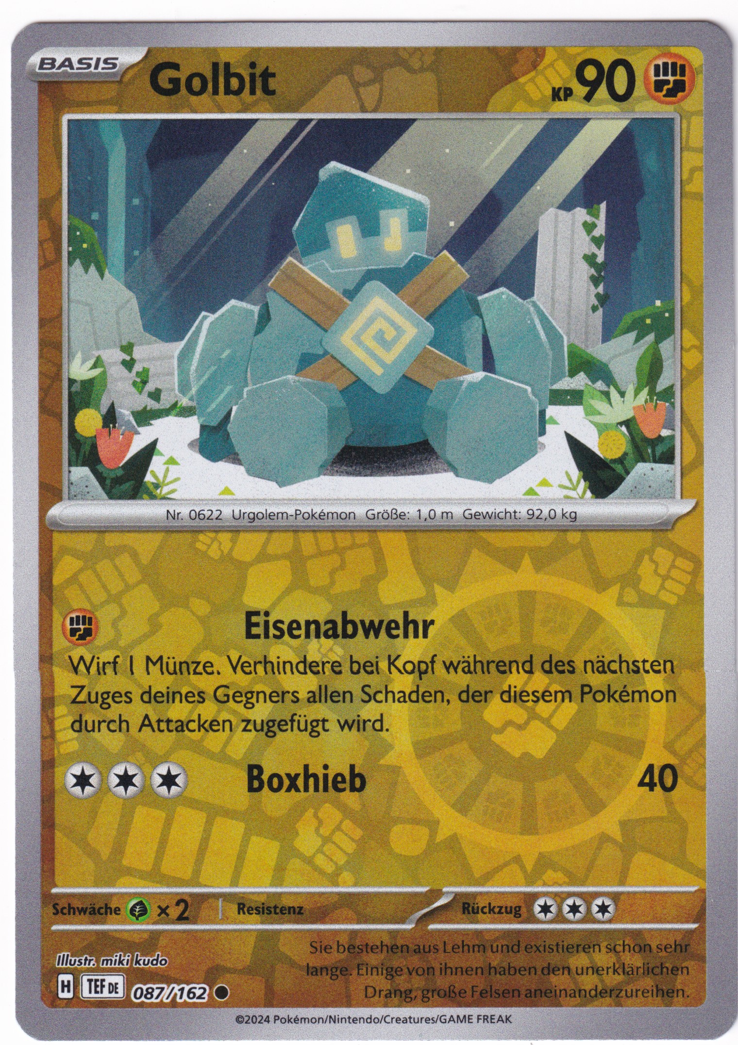 Golbit 087/162 Common Reverse Holo - Karmesin & Purpur - Gewalten der Zeit Deutsch