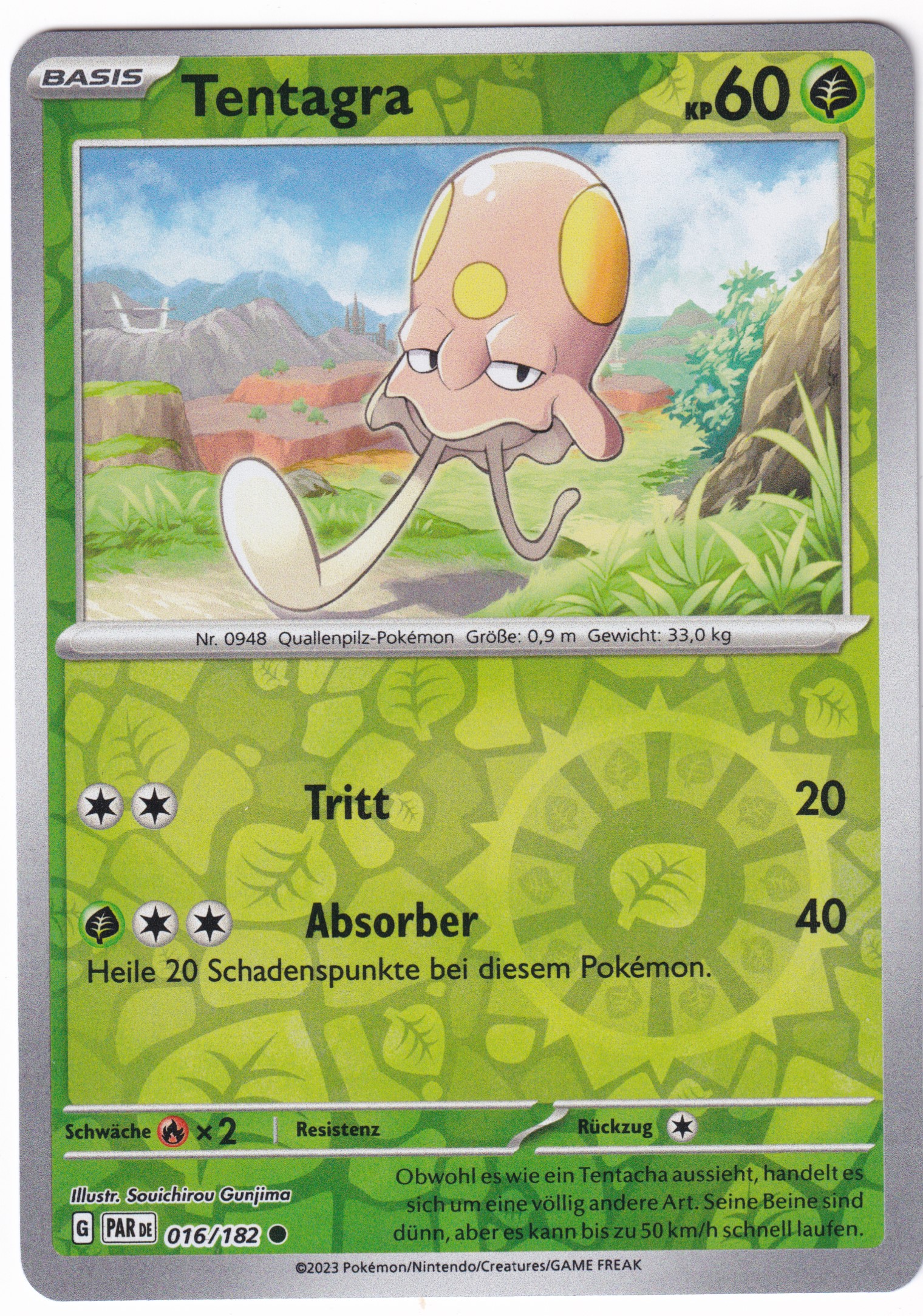 Tentagra 016/182 Common Reverse Holo - Karmesin & Purpur - Paradoxrift Deutsch