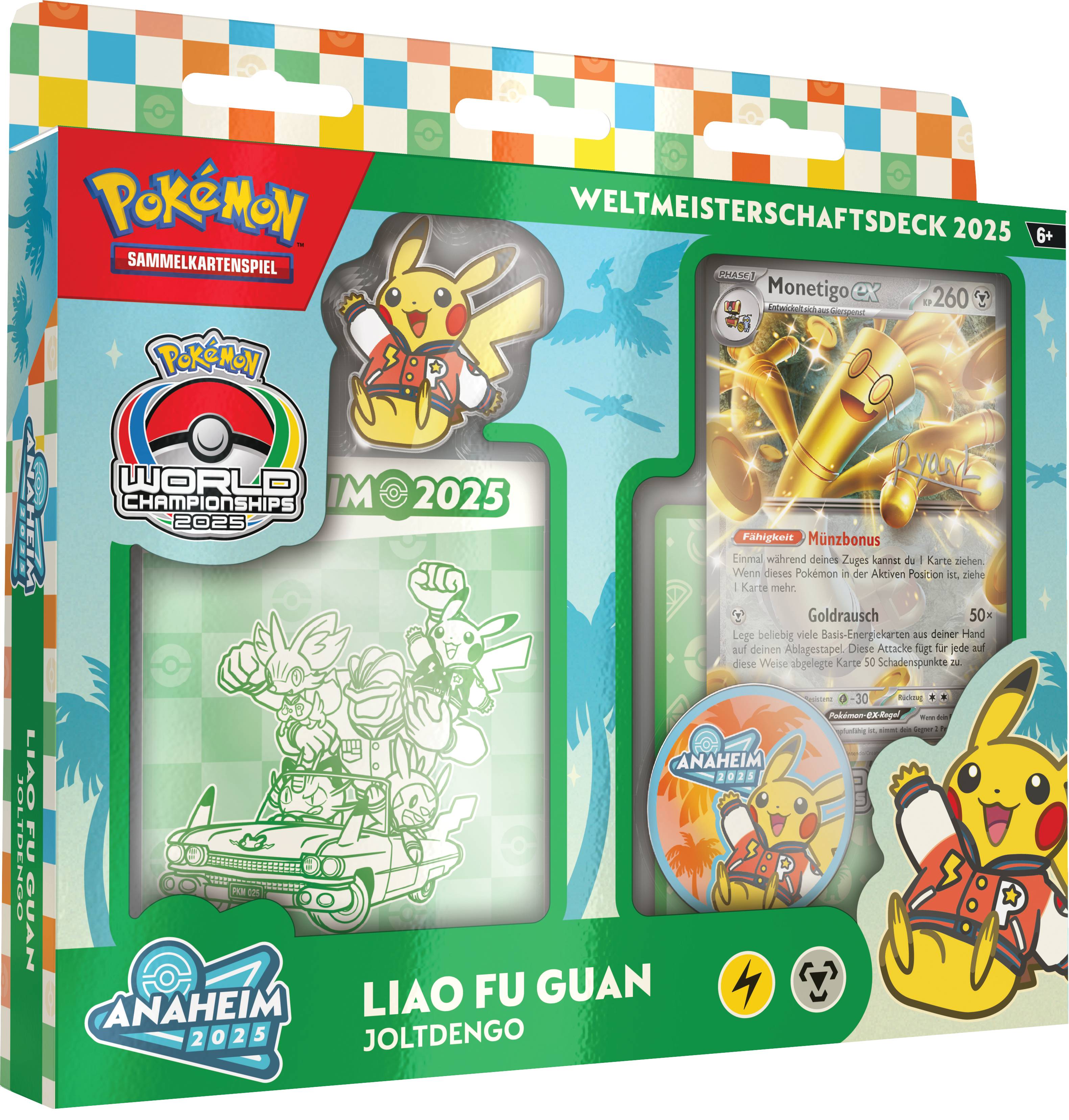 Pokemon 2025 Weltmeisterschaftsdeck - Joltdengo (Liao Fu Guan) deutsch