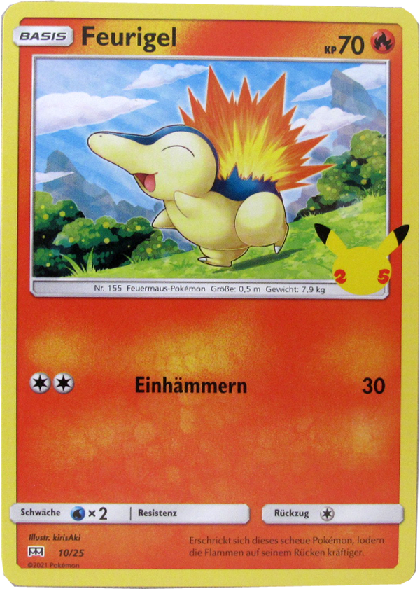 Pokemon MCD 10/25 Feurigel Einzelkarte deutsch