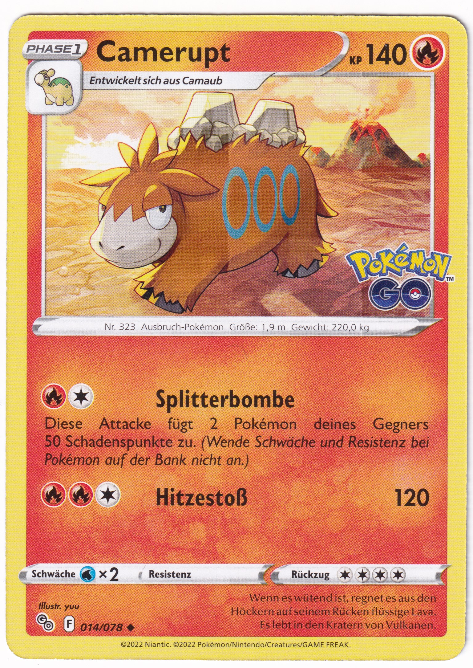 Camerupt 014 /78 Uncommon - Pokemon Go Deutsch