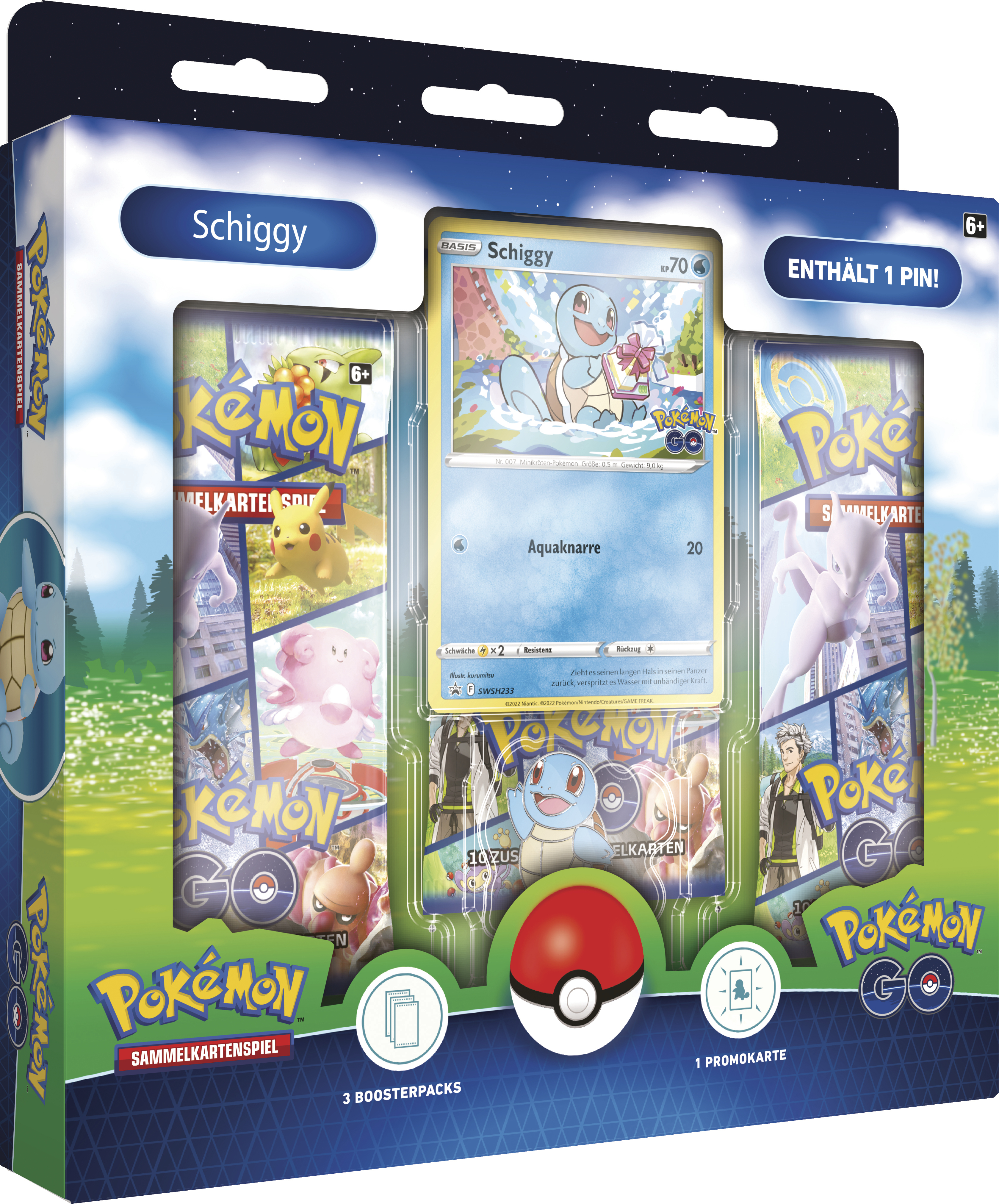 Pokemon Go Pin Box Schiggy deutsch