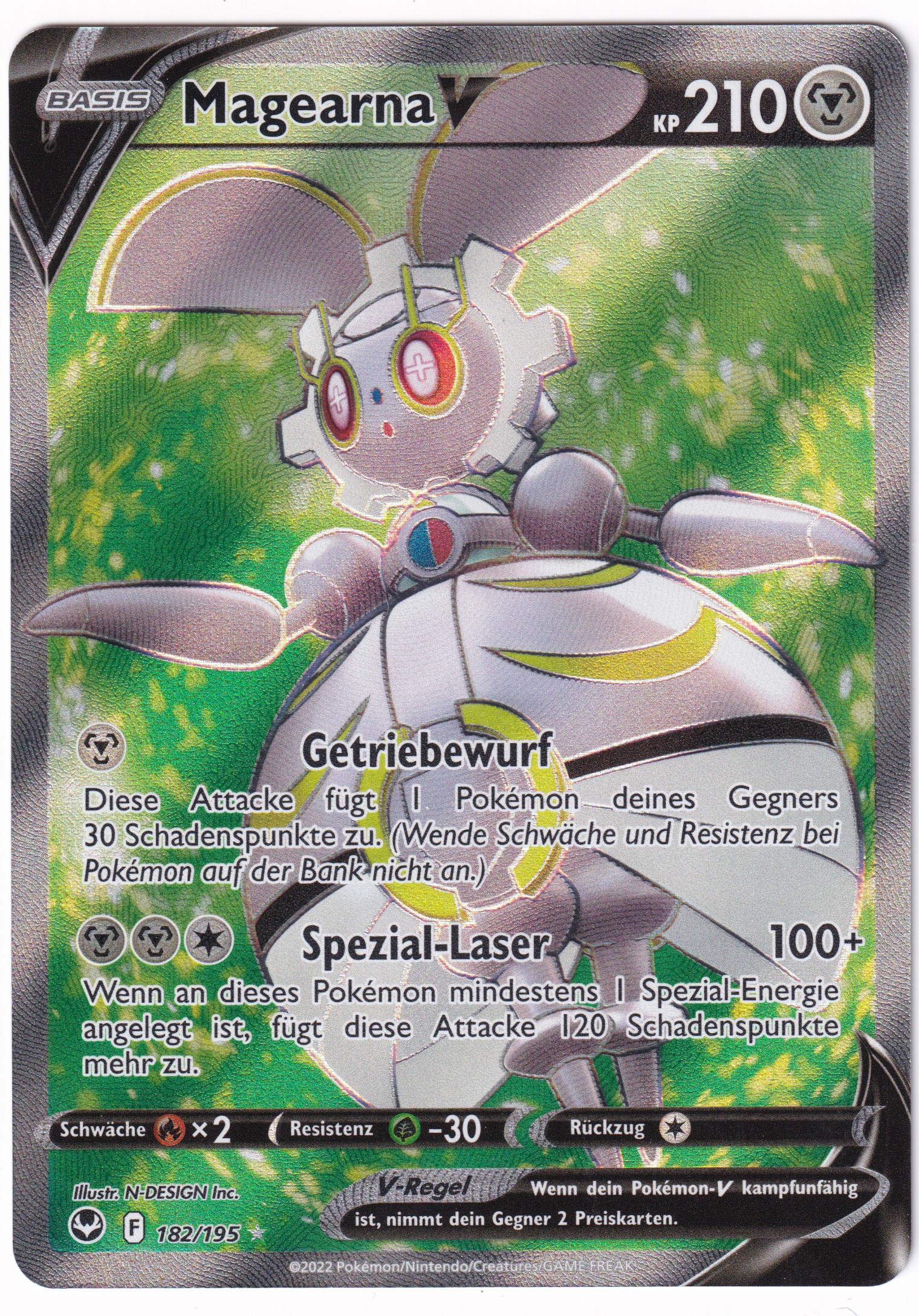 Magearna-V 182/195 Ultra Rare - Silberne Sturmwinde Deutsch