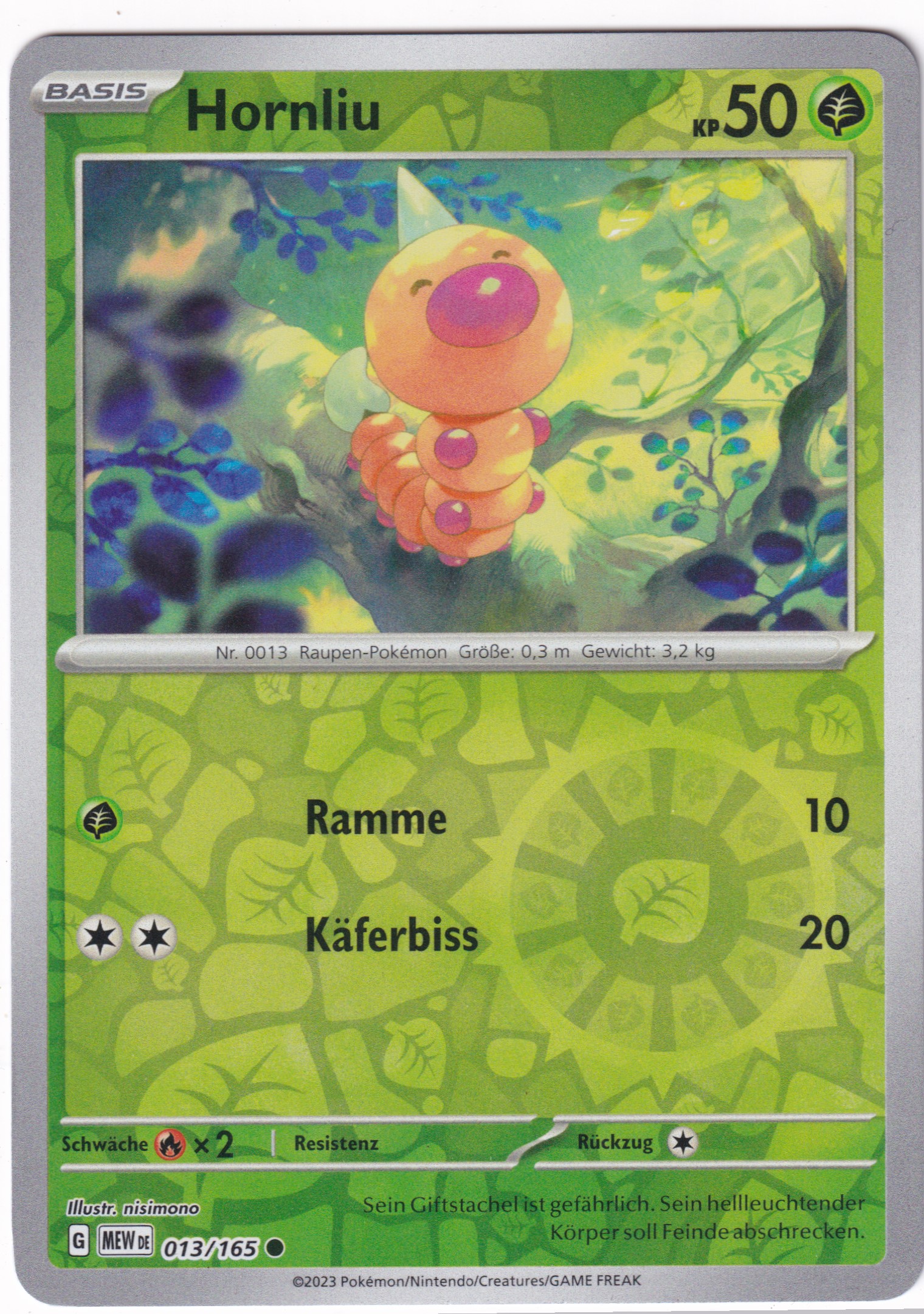 Hornliu 013/165 Common Reverse Holo - Karmesin & Purpur - 151 Deutsch